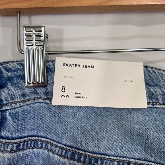 American Eagle Outfitters Distressed High Rise Skater Jeans 8 Short - Picture 7 of 9